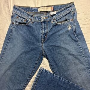 Vintage Levi's Womens Low Rise Flared Blue Jeans